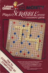 Monty Plays Scrabble Commodore 64 US box art
